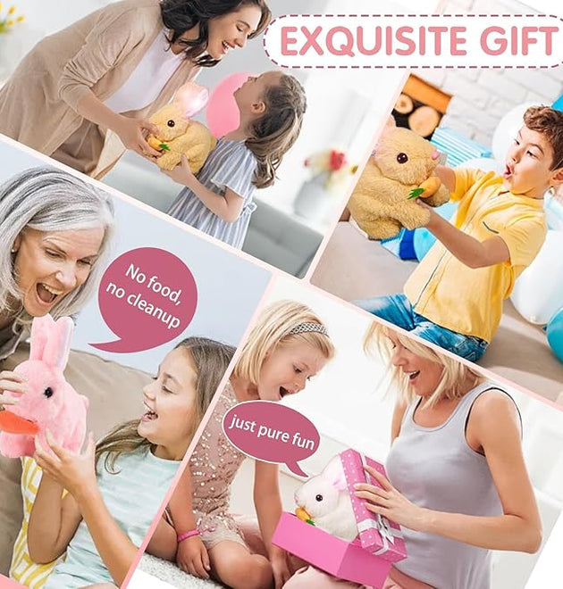 Bunny - Easter My Realistic Bunny Toy, Interactive Bunny Realistic Bunny - Jumping, Twitching, and Shaking Ears, Bunny Realistic Bunny Toy, Bunbi Realistic Bunny, Realistic Bunny Toys (3PCS/Set)