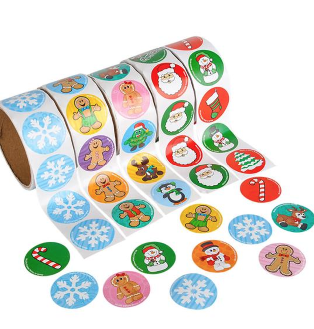 Buy HOLIDAY ROLL STICKERS ASSORTMENT (500PCS/UNIT) in Bulk