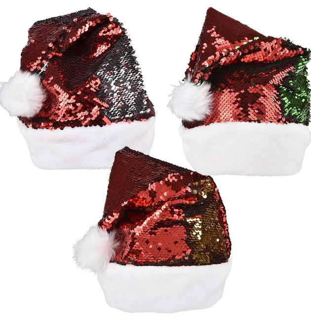 Flip Sequin Santa Kids Hat In Bulk