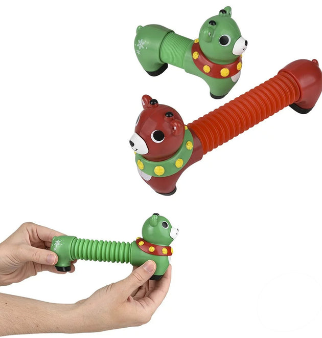 Reindeer Fidget Pop Tube Kids Toy In Bulk - Assorted