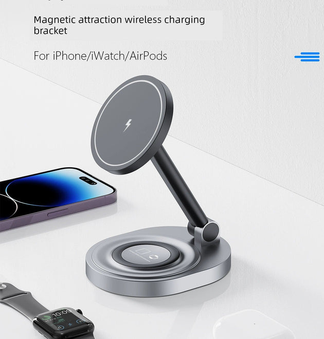 Folding Magnetic Wireless Charger - 2 In 1
