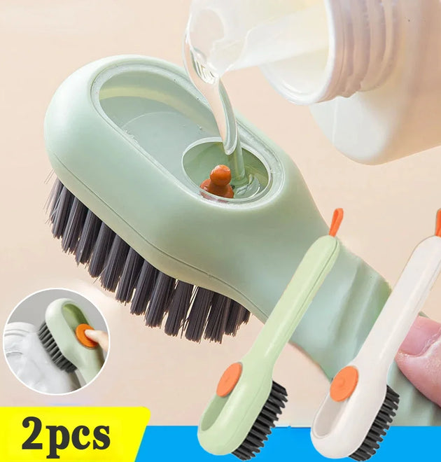 Multifunction Cleaning Shoe Brush Soft Automatic Liquid Shoe Brush Long Handle Liquid Clothes Brush Household Cleaning Tools