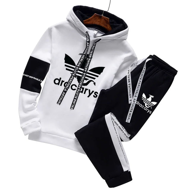 2024 Winter Hoodie Sets Men Tracksuit Casual Hoodies Sweatshirt Piece Set Male Pullover Hoody Fashion Streetwear Clothes Hoodies
