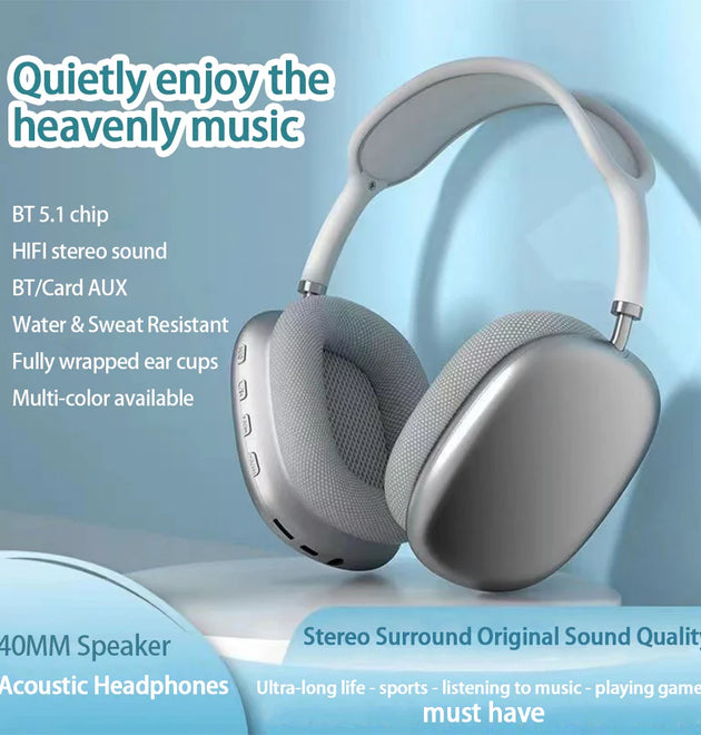 P9 Wireless Bluetooth Headset Outdoor Sports Gaming Wireless Headphones with Mic Noise Cancelling Earbuds Bluetooth Earphones