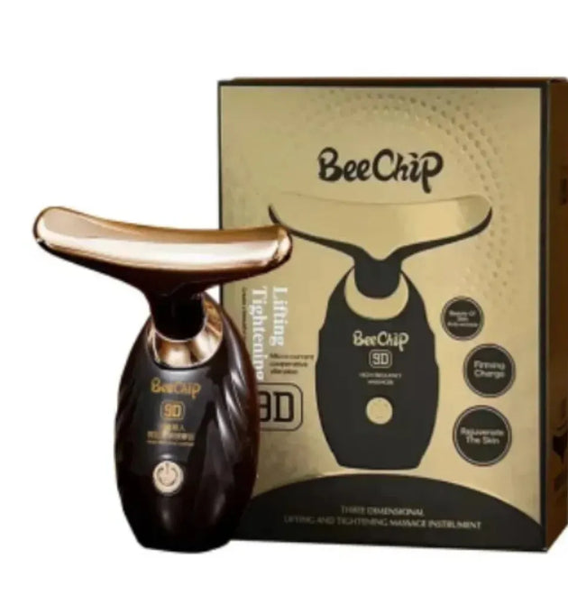 Electric Facial Beauty Massager - Black Gold