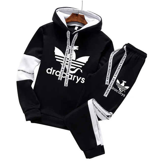 2024 Winter Hoodie Sets Men Tracksuit Casual Hoodies Sweatshirt Piece Set Male Pullover Hoody Fashion Streetwear Clothes Hoodies