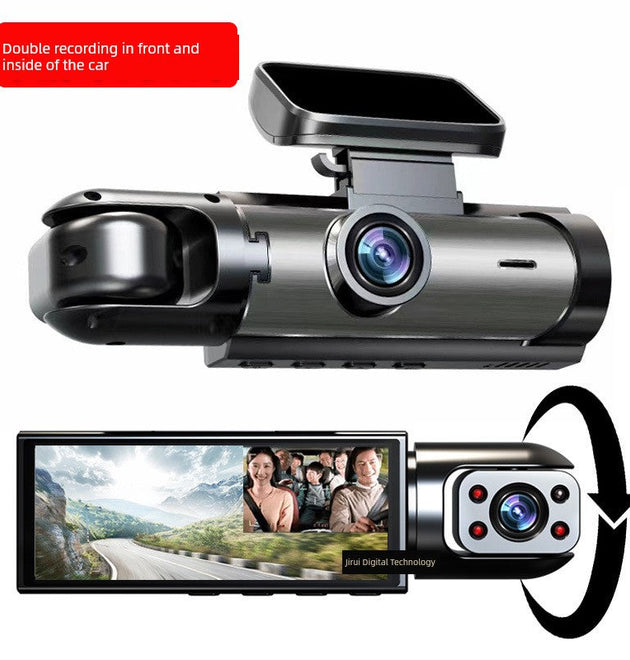 Car Monitor with Double Recording - 360-Degree, Routing-Free