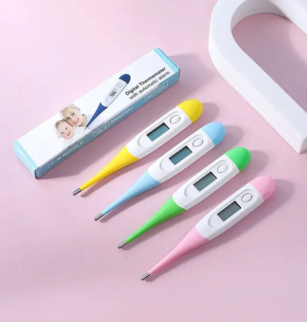 Electronic Digital Thermometer Soft Head Home First Aid Kit Fever Baby Adult Head Oral Armpit Temperature Measurement Instrument