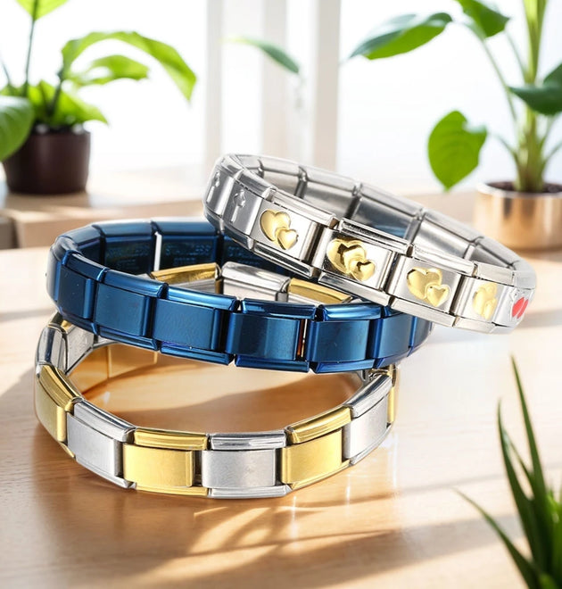 Italian Charm Bracelets DIY Basic Chain Stainless Steel Bangle Versatile Assembled Modules Ideal Gift 9mm Universal Dropshipping