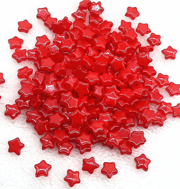30pcs 8mm AB Color Five-pointed Star Beads Czech Glass Loose Spacer Beads  for Jewelry Making Hairpin Handmade DIY Accessories