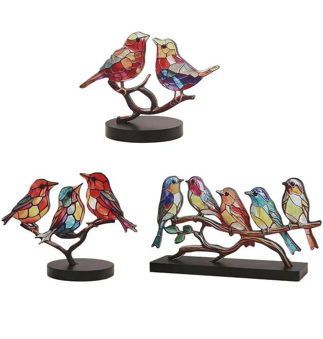 Birds on Branch Decorative Figurine - Office/Entrance