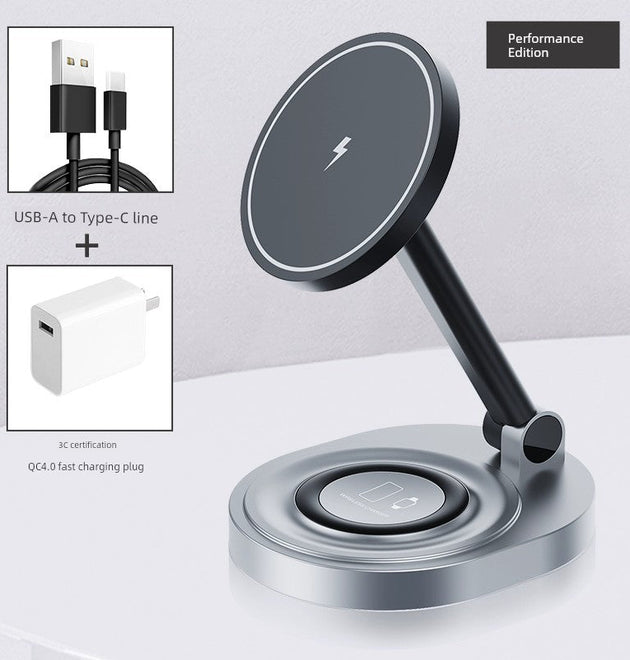 Folding Magnetic Wireless Charger - 2 In 1