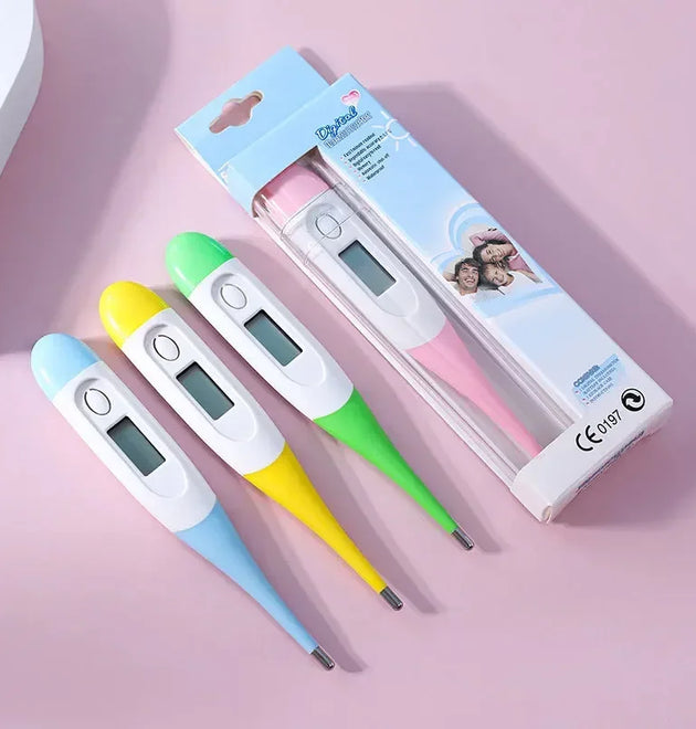 Electronic Digital Thermometer Soft Head Home First Aid Kit Fever Baby Adult Head Oral Armpit Temperature Measurement Instrument