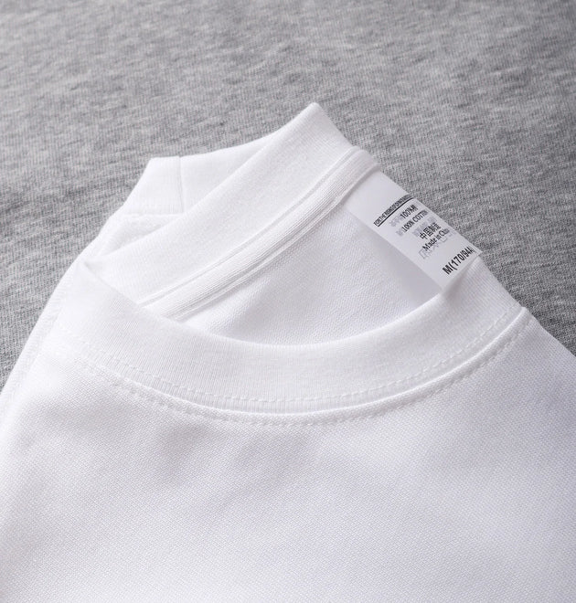 9.9oz 280gsm High Qualtity Oversized Heavy T-shirt for Men Short Sleeve Tee Cotton Solid Color Trend Leisure Green White Black