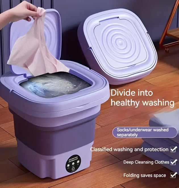 Folding Mini Washing Machine - Portable & Easy