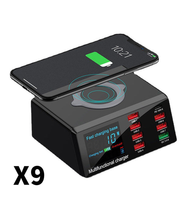 Multi-Function Wireless Charger - Fast USB Charging