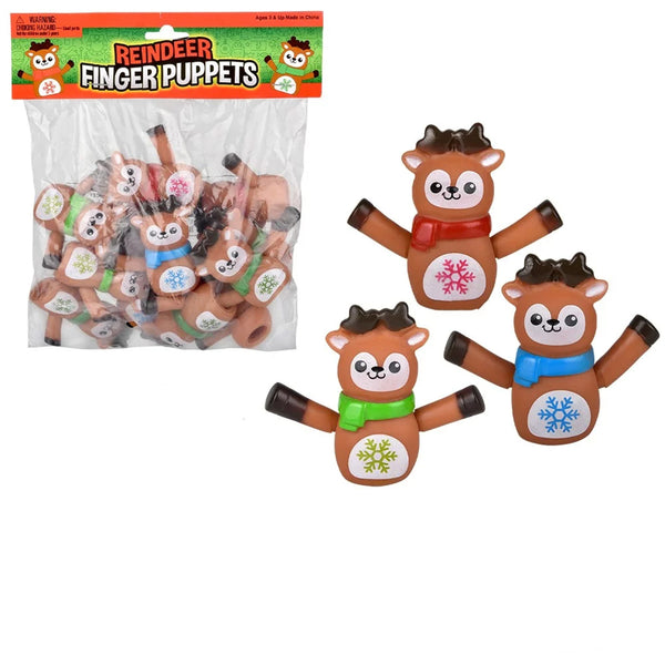 Reindeer Finger Puppet Toys In Bulk- Assorted