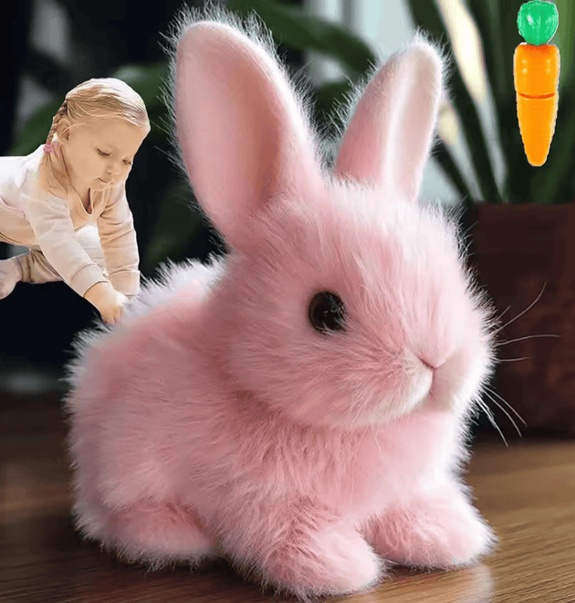 Bunny - Easter My Realistic Bunny Toy, Interactive Bunny Realistic Bunny - Jumping, Twitching, and Shaking Ears, Bunny Realistic Bunny Toy, Bunbi Realistic Bunny, Realistic Bunny Toys