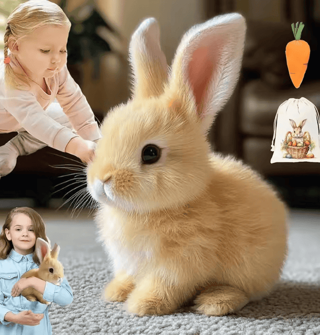 Bunny - Easter My Realistic Bunny Toy, Interactive Bunny Realistic Bunny - Jumping, Twitching, and Shaking Ears, Bunny Realistic Bunny Toy, Bunbi Realistic Bunny, Realistic Bunny Toys