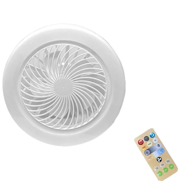 Modern Invisible Ceiling Fan with Lamp - Bedroom