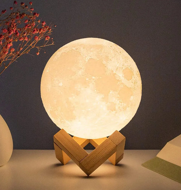 Moon Lamp LED Night Light - 8cm Battery Powered