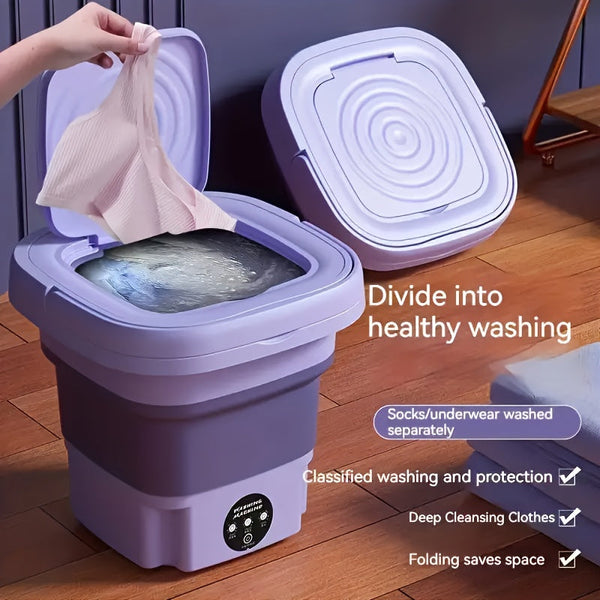 Folding Mini Washing Machine - Portable & Easy